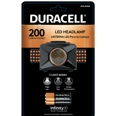 4 Light Modes! Water Resistant NEW Duracell 3 Pack LED Headlamps 500 Lumens 4 Light Modes! Water Resistant NEW Duracell 3 Pack LED Headlamps 500 Lumens
